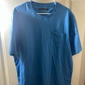 Greg Norman LUX Shark Tee Cotton T Shirt Classic Fit Tide Blue Sz Large